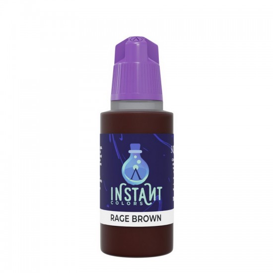 Acrylic Paint - Instant Colors #Rage Brown (17ml, Rapid Application, Matt Finish)
