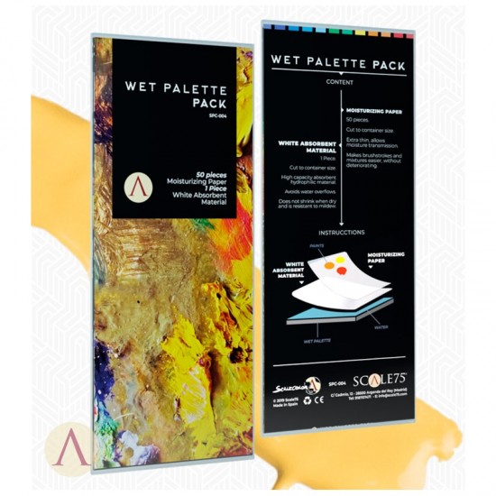 Wet Palette Pack (50 Moisturizing Papers & 1 Absorbent Material)