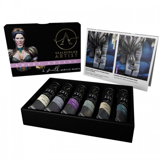 Scalecolor Artist Acrylic Paint Set - Sweet Dreams (6 Tubes, 20ml Each)