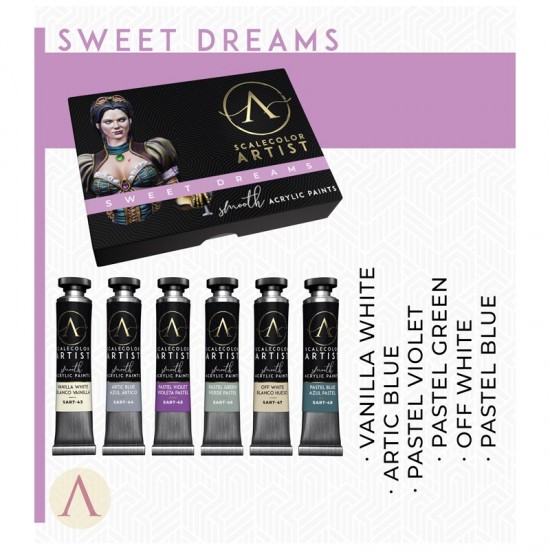 Sweet Dreams (6 x 20ml Tube) - Artist Range Smooth Acrylic Paint Set