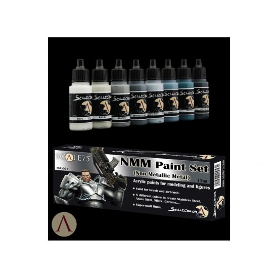 Acrylic Paints Set - NMM Steel (8 x 17ml)