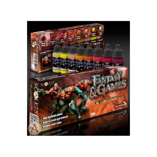 Acrylic Paints Set - Criatures From Hell (8 x 17ml)