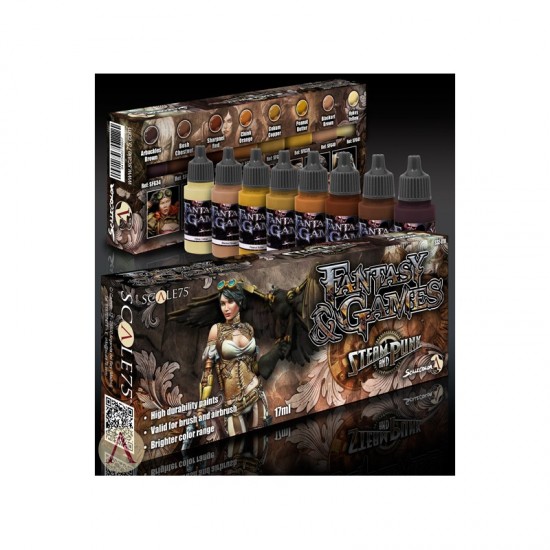 Acrylic Paints Set - Steam and Punk (8 x 17ml)