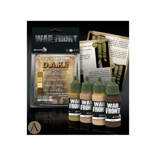 Acrylic Paints Set - DAK Vol.1 for Afrika Korps Uniforms (4 x 17ml)