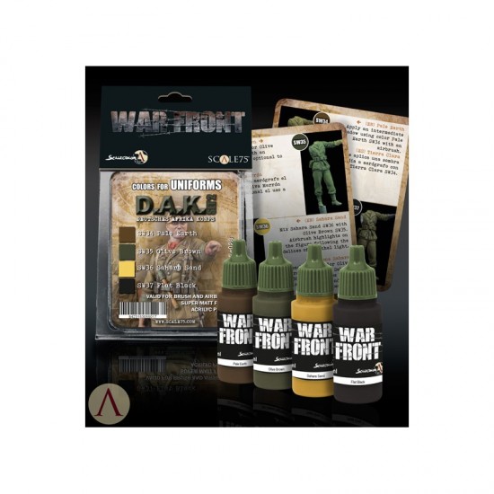 Acrylic Paints Set - DAK Vol.2 for Afrika Korps Uniforms (4 x 17ml)