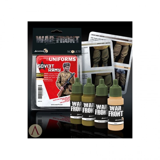 Acrylic Paints Set - Soviet Army Uniforms (4 x 17ml)