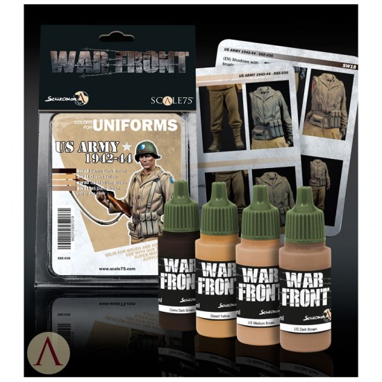 Acrylic Paints Set - US Army Uniforms 1942-1944 (4 x 17ml)