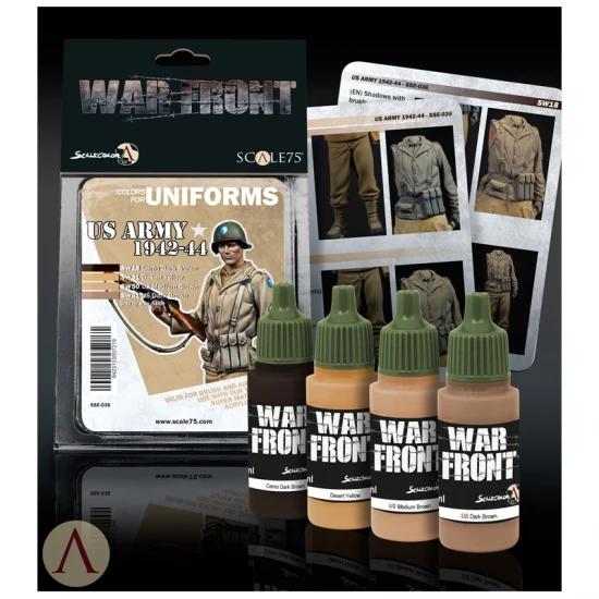 Acrylic Paints Set - US Army Uniforms 1942-1944 (4 x 17ml)