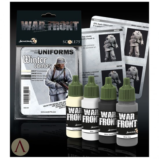 Acrylic Paints Set - Winter Camouflage (4 x 17ml)