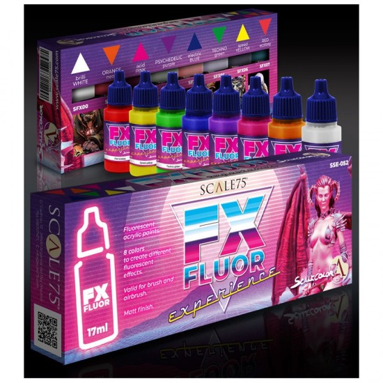 Acrylic Paint Set - FX Fluor Experience (8x 17ml, matt finish)