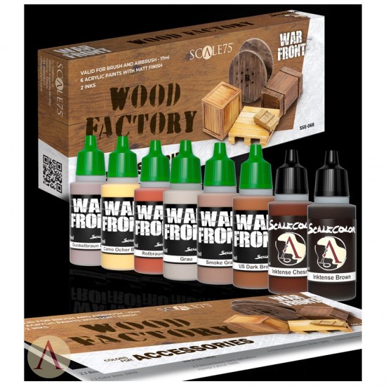 Acrylic Paints Set -  Wood Factory (8 x 17ml)