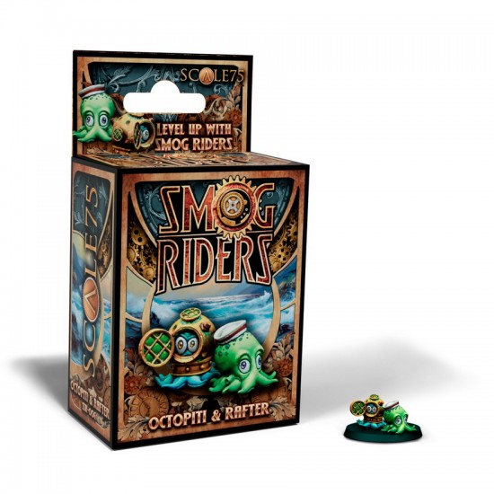 1/48 (35mm) The Smog Riders: Steam War Chibi Miniatures - Octopiti & Rafter