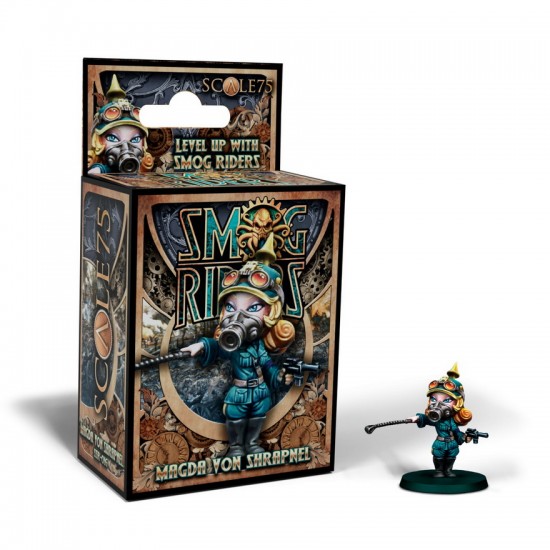 1/48 (35mm) The Smog Riders: Steam War Chibi Miniatures - Magda Von Shrapnel