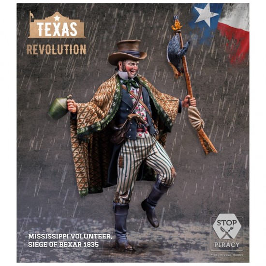75mm Scale Texas Revolution Mississippi Volunteer Siege of Bexar 1835 (resin)