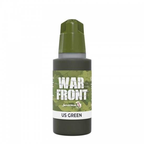 Acrylic Paint - Warfront #US Green (17ml, Matt Finish)