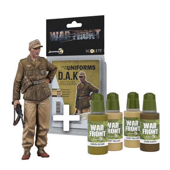 1/35 Military Warfront Miniatures & Acrylic Paints Pack - Gefreiter Dak
