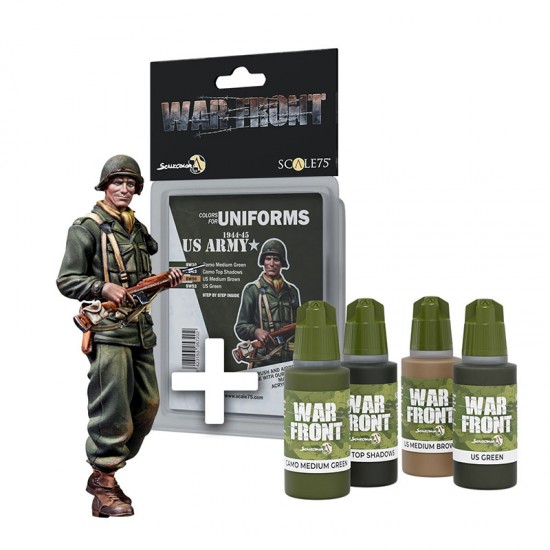 1/35 Warfront Miniatures & Acrylic Paints Pack - Lieutenant + US Army 1944