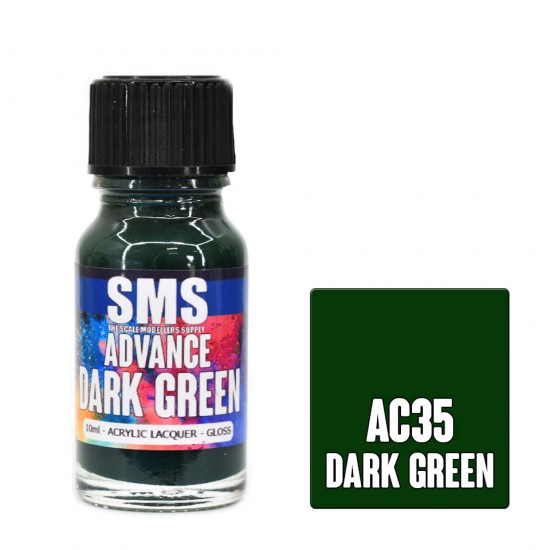Acrylic Lacquer Paint - Advance DARK GREEN (10ml)