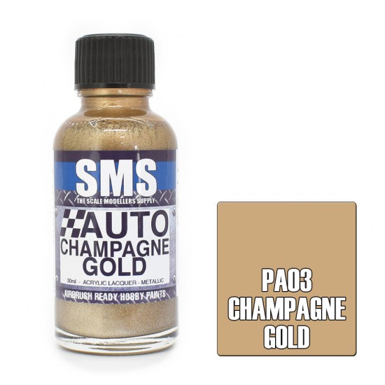 Acrylic Lacquer - Auto Colour #Champagne Gold (30ml)