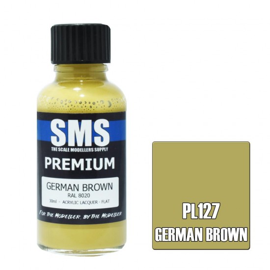 Acrylic Lacquer Paint - Premium German Brown Ral8020 (30ml)