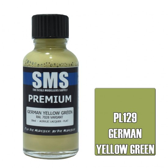 Acrylic Lacquer Paint - Premium German Yellow Green Ral7028 Variant - Early War (30ml)