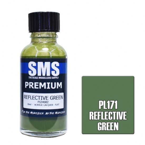 Acrylic Lacquer Paint - Premium Reflective Green FS34082 (30ml)