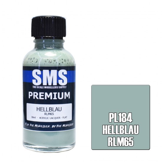 Acrylic Lacquer Paint - Premium Hellblau RLM65 (30ml)