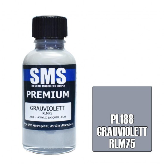 Acrylic Lacquer Paint - Premium Grauviolett RLM75 (30ml)