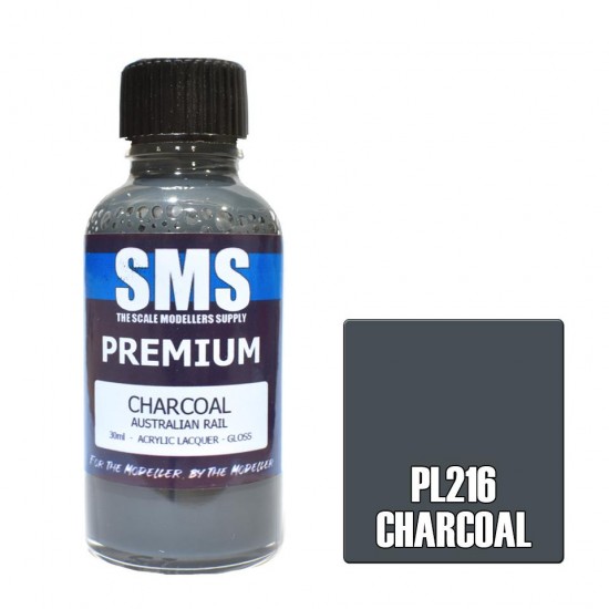 Acrylic Lacquer Paint - Premium Charcoal (30ml)