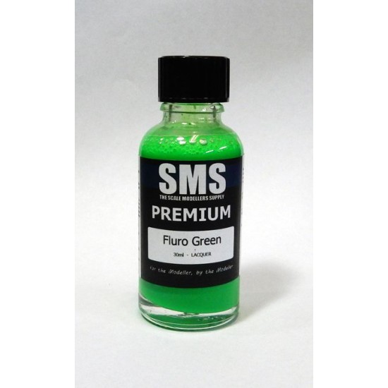 Acrylic Lacquer Paint - Premium #Fluro Green (30ml)