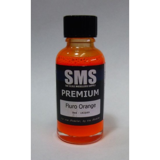 Acrylic Lacquer Paint - Premium #Fluro Orange (30ml)