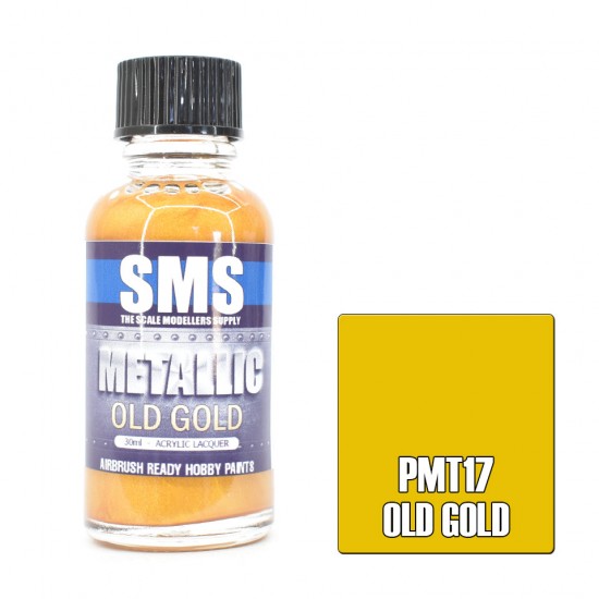 Acrylic Lacquer Paint - Metallic Old Gold (30ml)