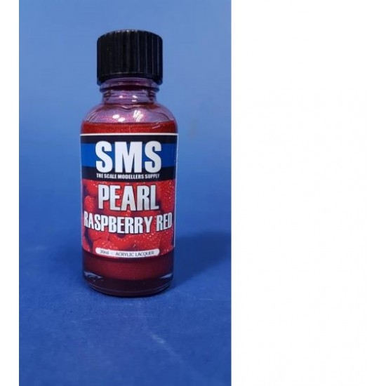 Acrylic Lacquer Paint - Pearl Raspberry Red (30ml)