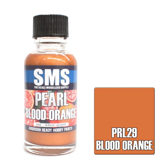Acrylic Lacquer Paint - Pearl Blood Orange (30ml)