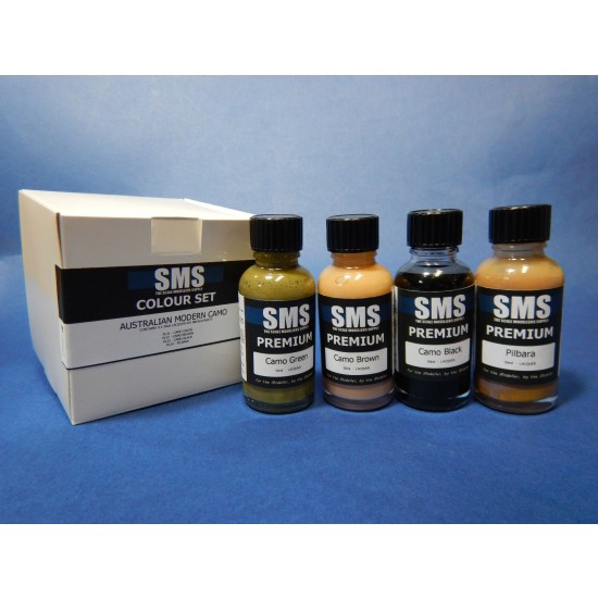 Acrylic Lacquer Paints Set - Australian Modern Camouflage Colour (4 x 30ml)
