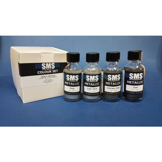 Acrylic Lacquer Paints Set - Heavy Metals Colour (4 x 30ml)