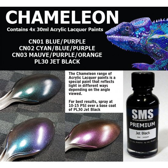 Acrylic Lacquer Paint Set - Chameleon Colour Vol.1 (4 x 30ml)