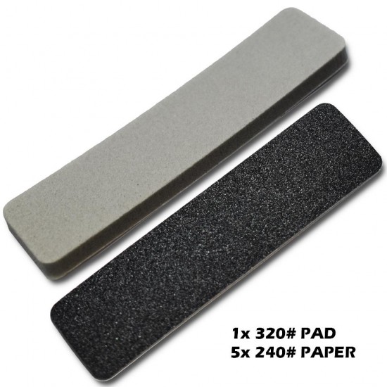 Sanding Plate Refill #Medium Coarse (5x #240 paper, 1x #320 pad)
