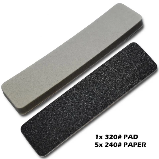 Sanding Plate Refill #Medium Coarse (5x #240 paper, 1x #320 pad)