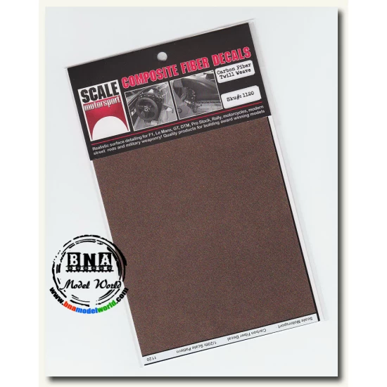 1/20 Carbon Fiber Twill Weave Black on Bronze Decals
