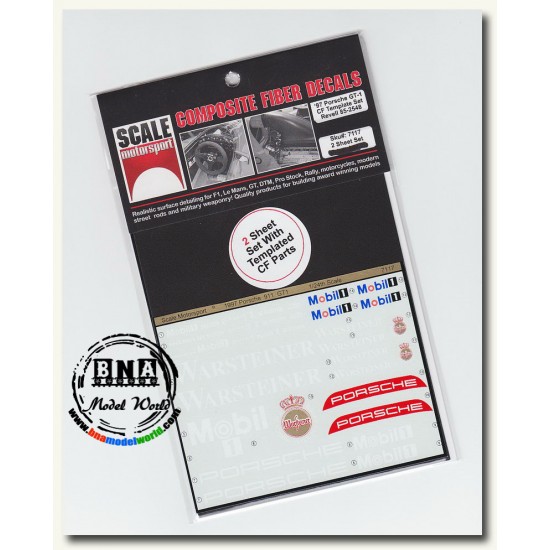 1/24 1997 Porsche 911 GT-1 Composite Fiber Template Set (Revell)