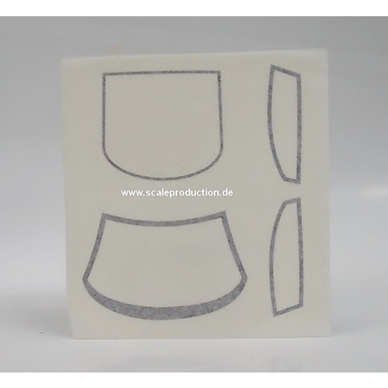 1/24 Pre-Cut Window Frames for ScaleAuto Audi R8 GT3 kit