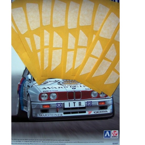 1/24 BMW M3 DTM Window Masking Tape for Beemax/Aoshima kits