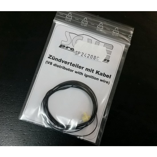 1/24 V8 Distributor with Black Ignition Wires