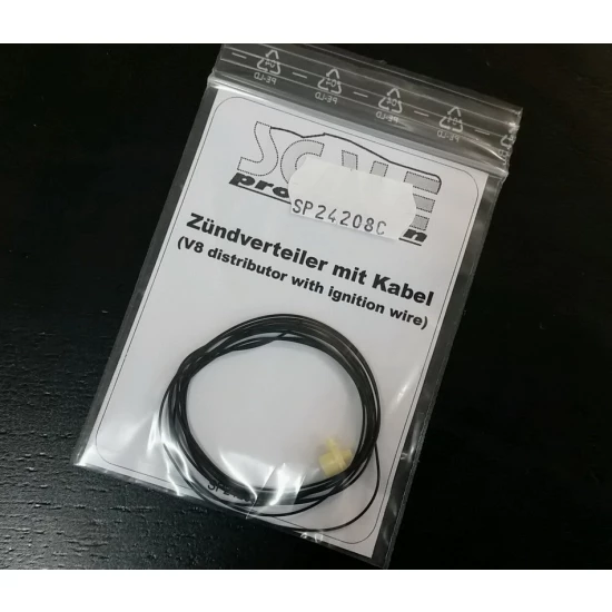 1/24 V8 Distributor with Black Ignition Wires