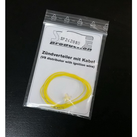 1/24 V8 Distributor with Yellow Ignition Wires