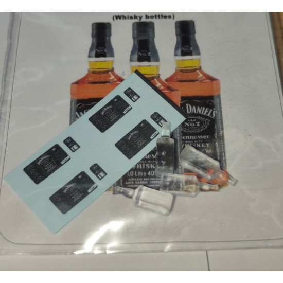 1/24 Whisky Bottles (4pcs) w/Decals