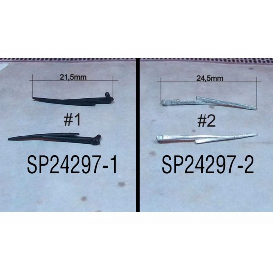 1/24 1/25 Windshield Wipers #1 (2pcs, Black Rubber)