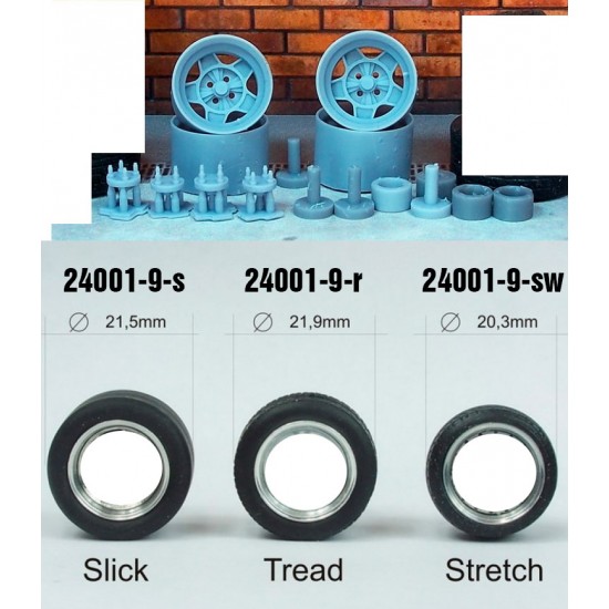 1/24 13" ATS 9' Wheels with Regular Profile Tyres