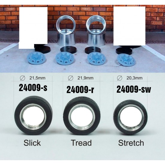1/24 13" Fuchs (Opel) Wheels with Stretch Wall Tyres